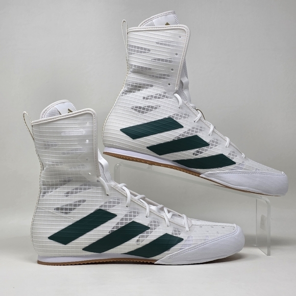 s-l400.jpg Adidas Box Hog 4 White Collegiate Green IH2731 Shoes Men\'s Size 4 New